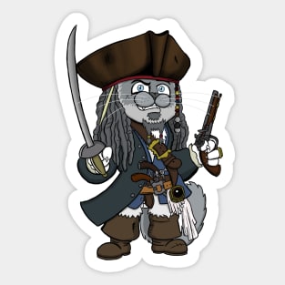 Captain Mort Sparrow - Cats Of The Caribbean Sticker